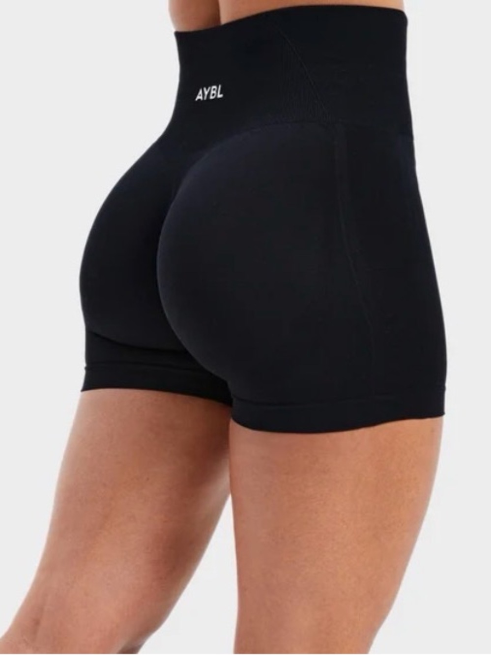 AYBL High-Waist Black Sculpting
Empower Seamless Shorts / Black
